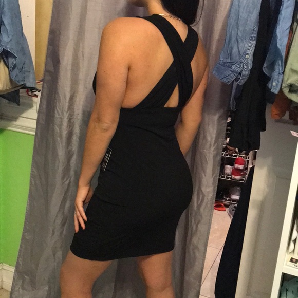 !!BRAND NEW!! EXPRESS Mini Black Dress - Picture 2 of 4